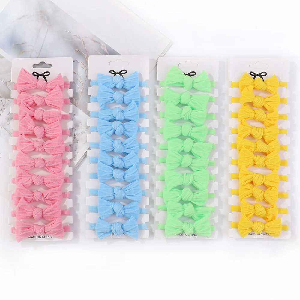 10Pcs Baby Girls Soft Bow Hair Ring Rope Elastic Hair Rubber Bands Hair Accessories for Kids Hair Tie Ponytail Holder Headdress