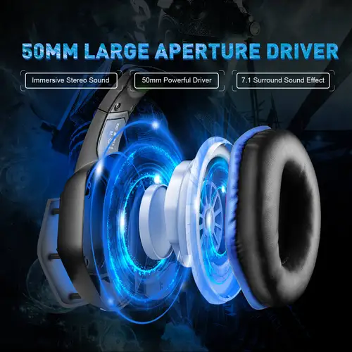 Imagen 2 del producto EKSA E1000 auriculares para juegos para PC/PS4/PS5 7,1 Surround RGB auriculares para juegos Gamer USB auriculares con cable con micrófono con cancelación de ruido