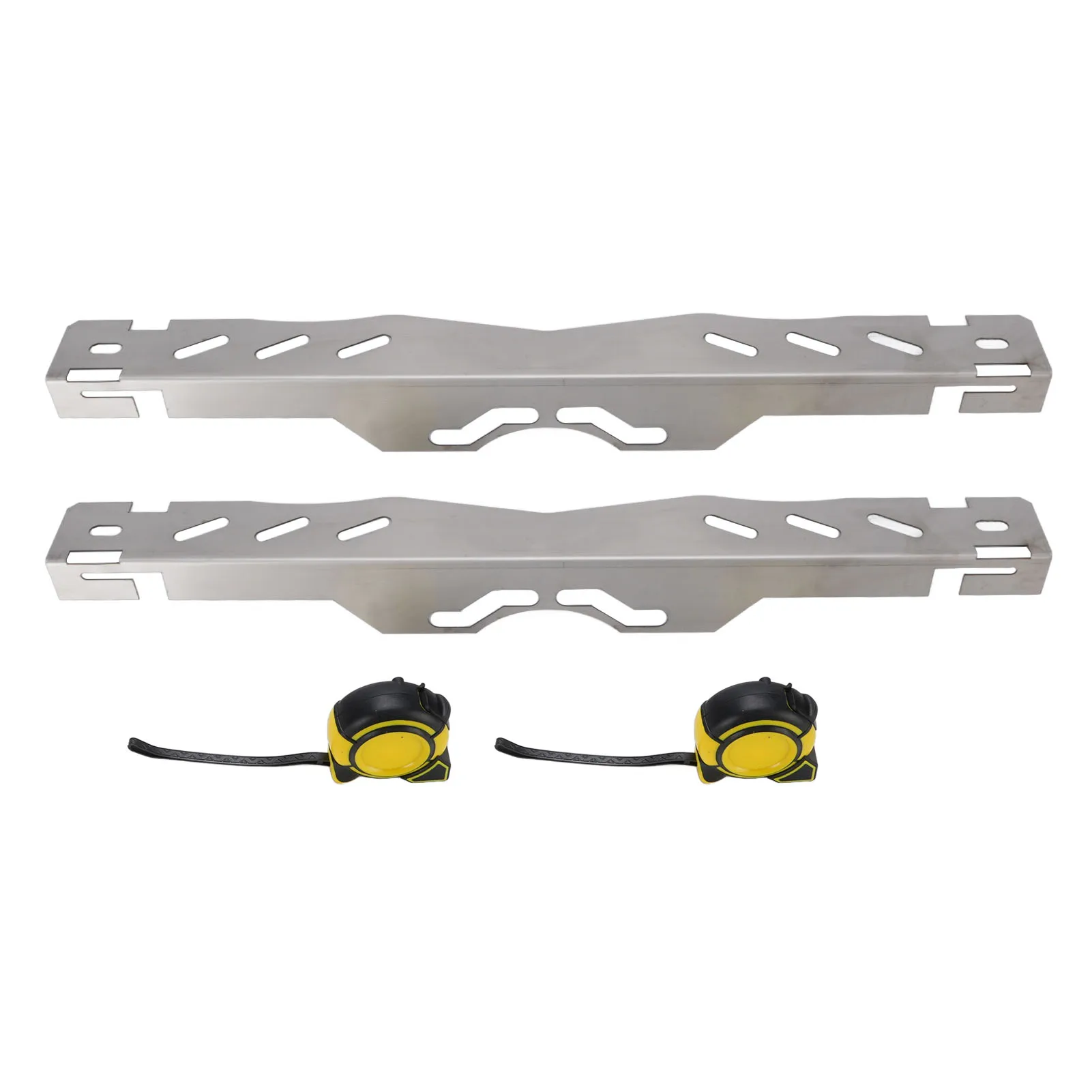 2Pcs Wheel Alignment Tools Heavy Duty Automotive Hub Alloy Steel Toe Plates for Vehicles Tire Repair with 2 Tape Measures