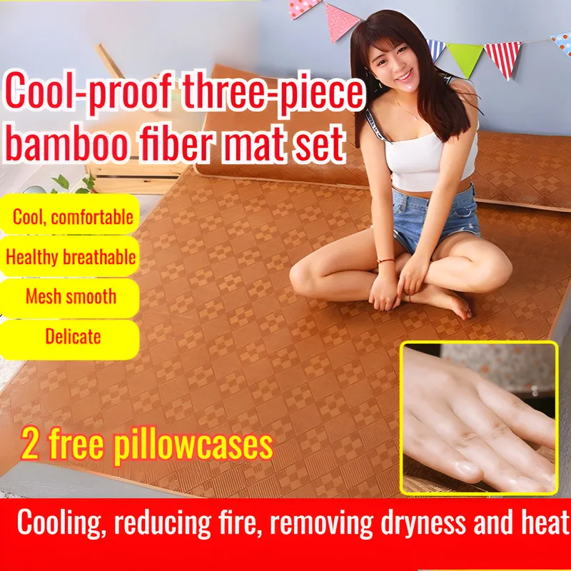 

Classic 3-piece bamboo sleeping mat set (with 2