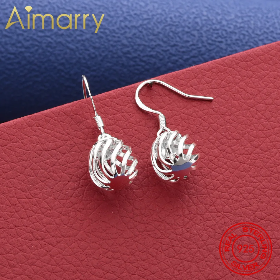 

New 925 Sterling Silver Hollow Creative Lantern Earrings Fashion Party Wedding Accessories Jewelry Holiday Gifts