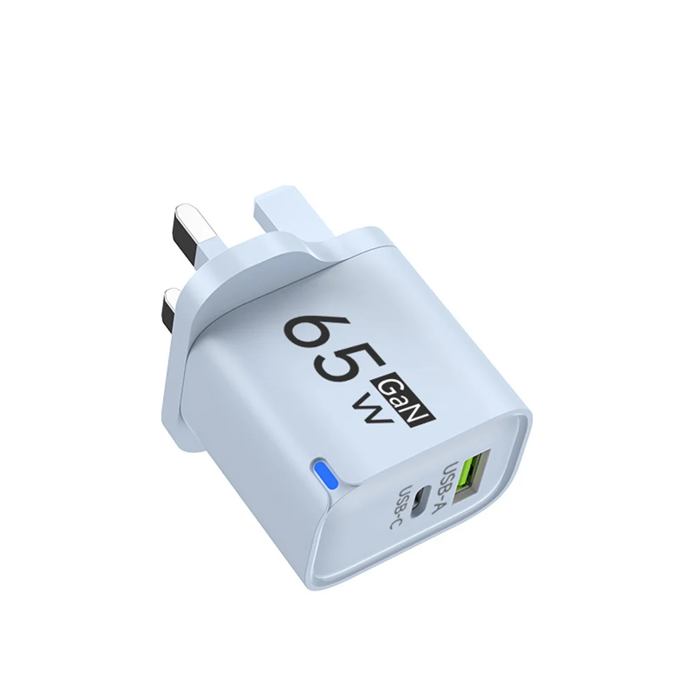 GaN-Ladegerät 65W USB Typ C Schnellladegerät Adapter USB PD Quick Charge 3.0 Adapter für iPhone Samsung Xiaomi EU/US/UK