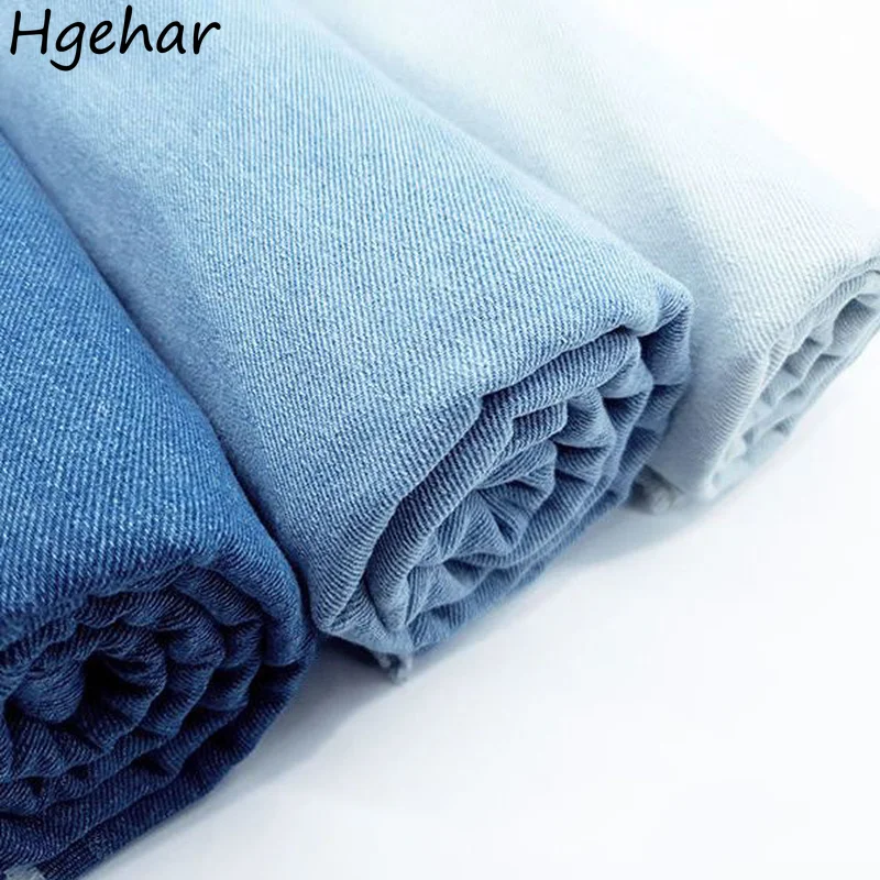 Denim Fabric DIY Clothes Jeans Materials Design Simple Solid Needlework Sewing Apparel Fabrics Thin Dress Skirt Home Decoration