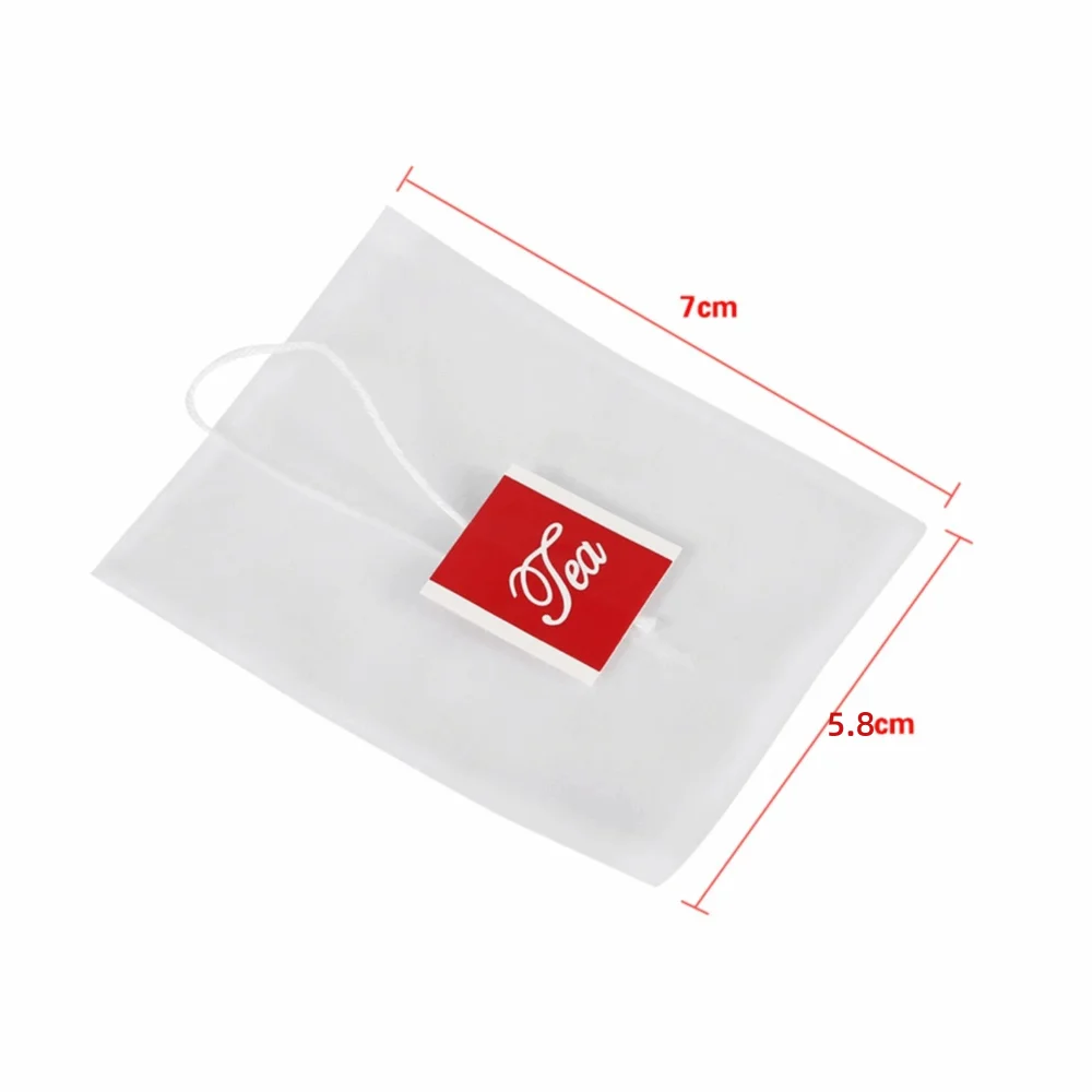 100Pcs Set Nylon Tea Infuser Bags Empty Design With String Herb Infuser Unsealed Single Use Filter Strainer Bags Tea Brewing