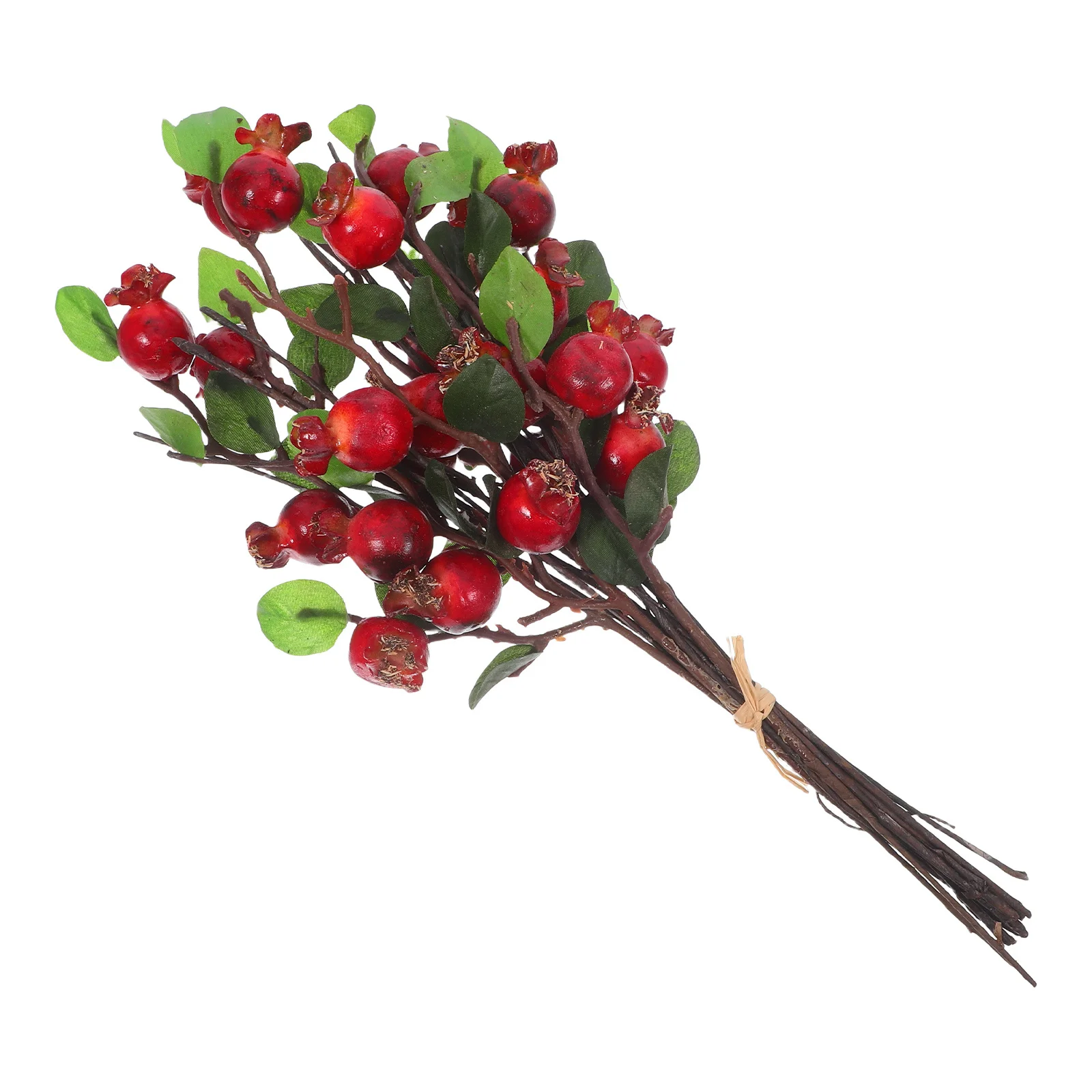 

1 Set Artificial Rosehip Berries Yellow Simulation Pomegranate Fruit For Diy Floral Arrangements Christmas Picks Decor Festive