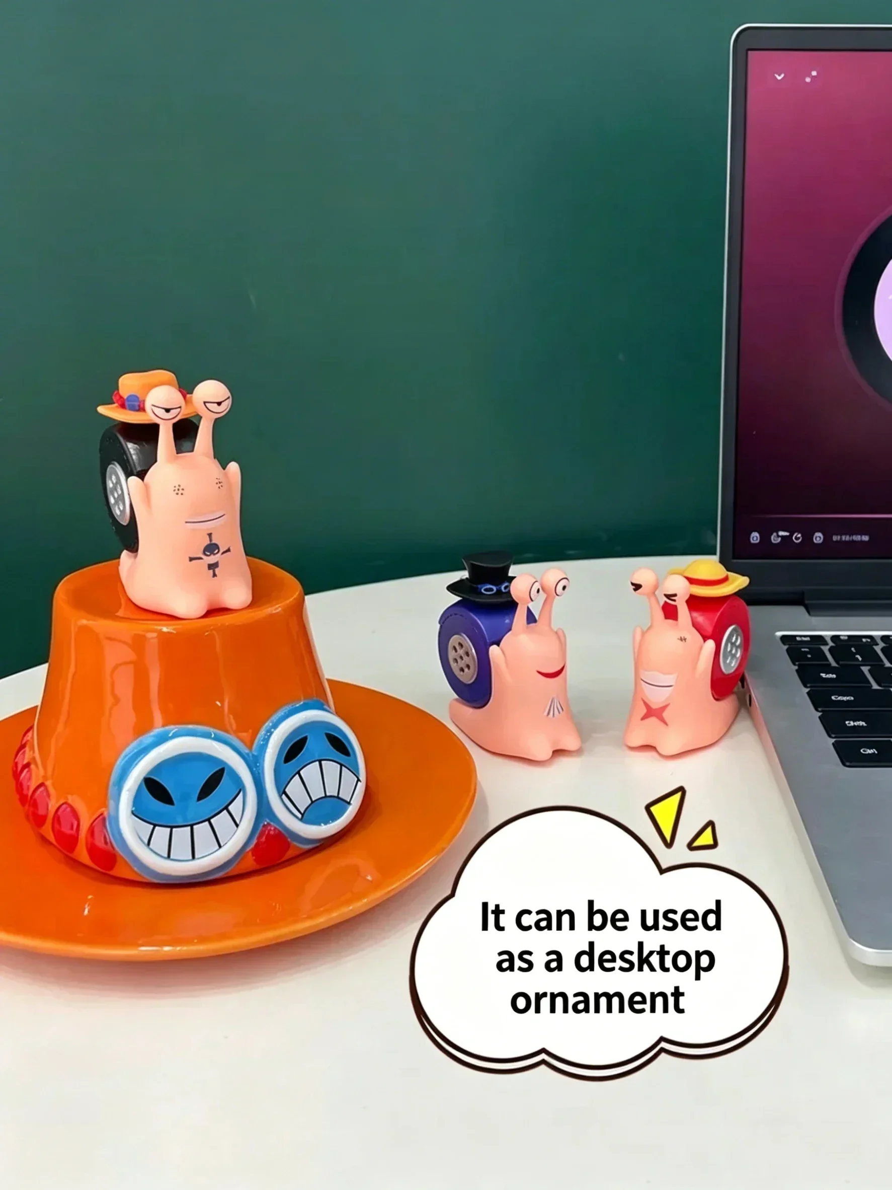 One Piece Sprachrekorder Mushi Modell Spielzeug Cartoon Luffy Sabo Ace Schneckenförmiges Telefon mit Tonaufnahme-Funktion Spielzeug für Kinder Geschenke – Detail 3