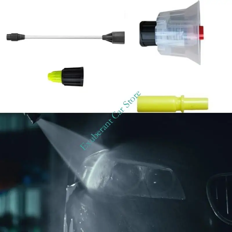 Manual Car and Motorcycle Wash Attachment, Plastic Nozzle Accessory Parts for Exterior Cleaning Tasks and Washing