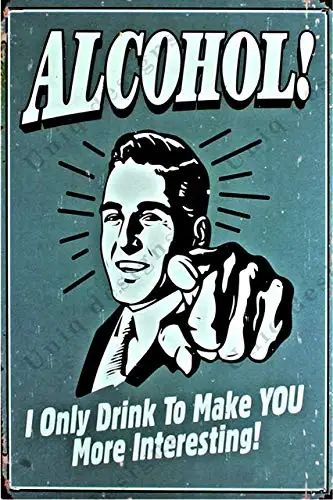 

Vintage Beer Tin Signs Alcohol I Only Drink Interesting Funny Metal Beer Signs - Bar Signs Vintage Beer Wall Decor Alcohol Sign