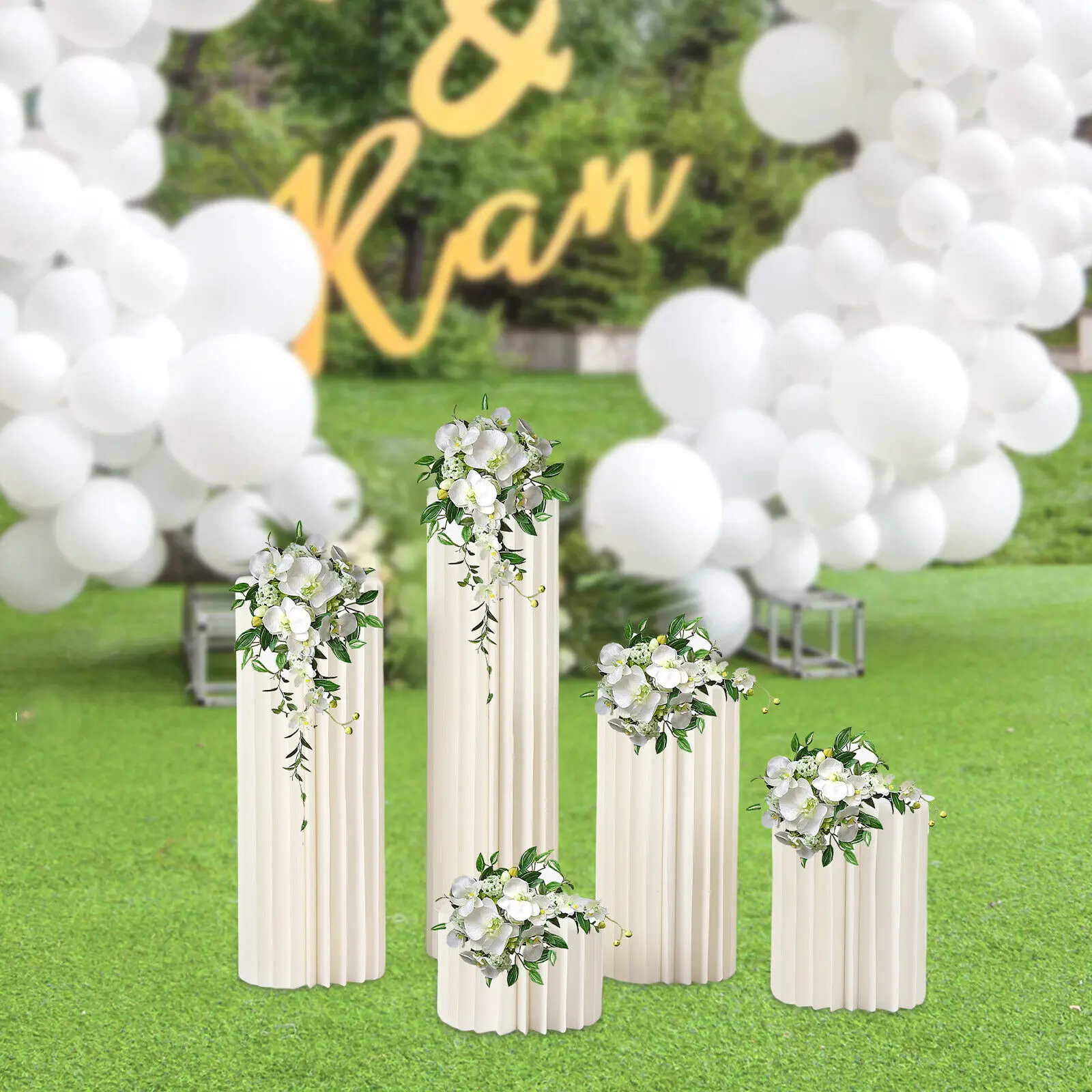 5PCS Wedding Centerpieces Cardboard Vase Flower Stand for Party Table Decor NEW