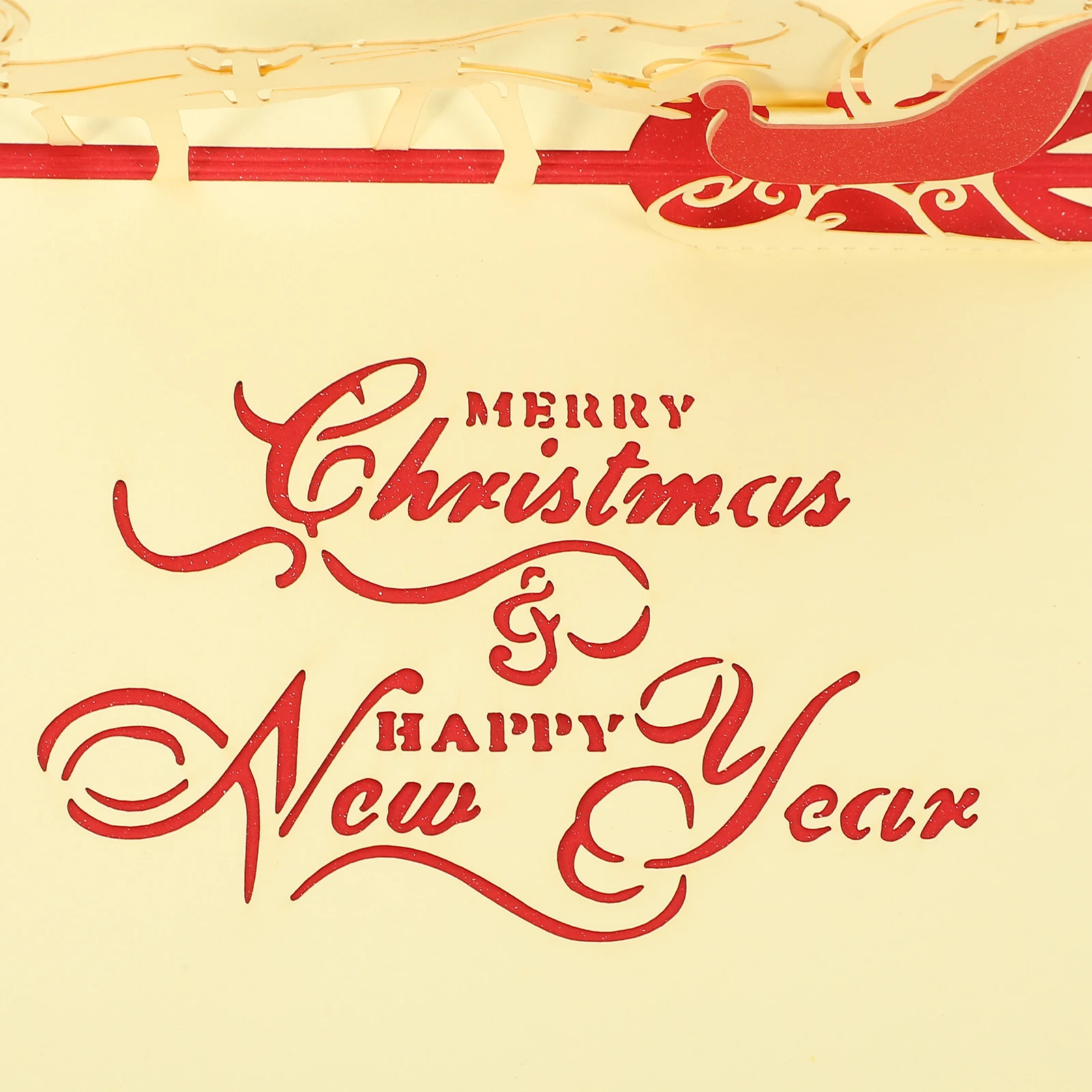 

2pcs Christmas Greeting Cards Unique 3D Design Holiday Festival Blessing Card Bulk Printed Vintage Style Paper Card Blank Space