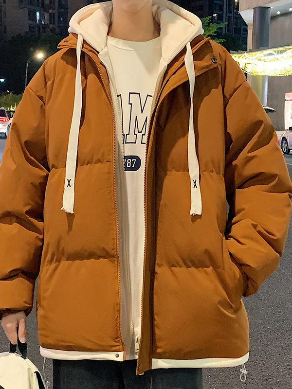 

Новая утепленная хлопковая куртка из графенового хлопка 2025 года с воротником-стойкой, ветрозащитная, теплая, в стиле «хлеб», для пар, модная верхняя одежда