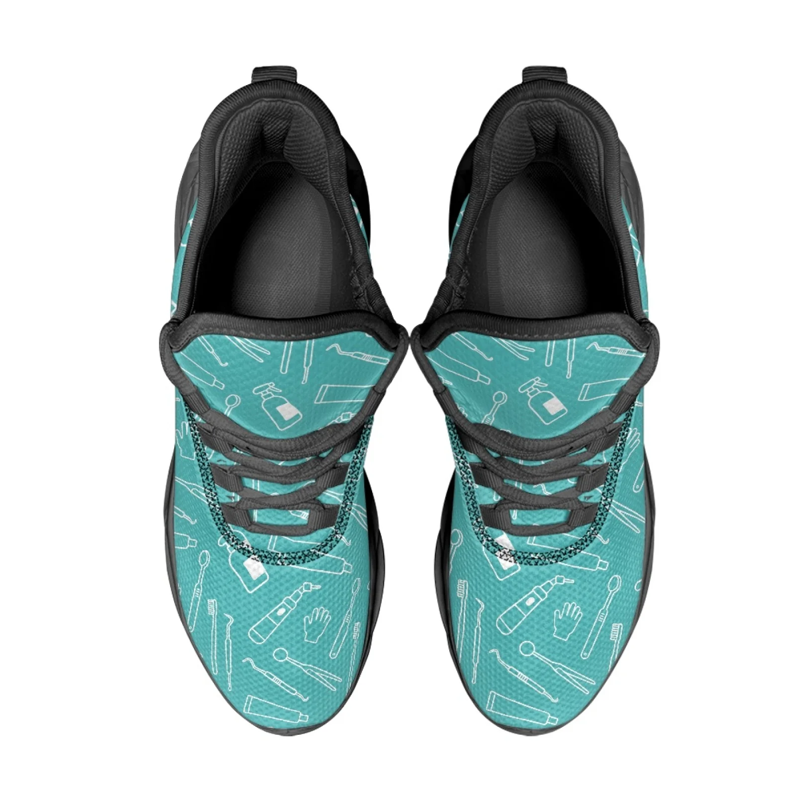 PENSTROLL Dental Tool Pattern Breathable Athletic Shoes for Gym Mesh & EVA Men's Blade Sneakers Fashion Sneakers