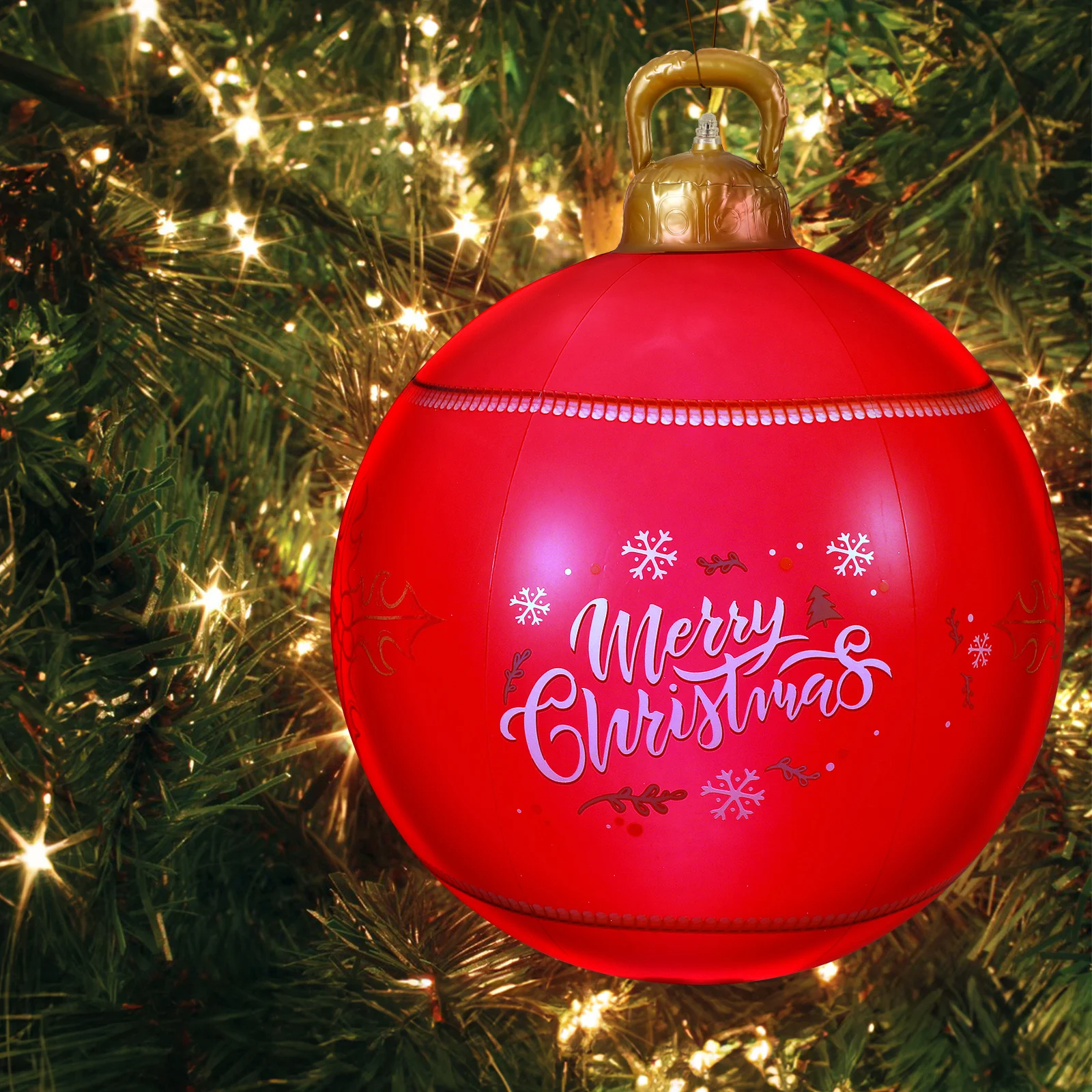 

LED Glowing Ball Inflatable Ornaments Decorative Balls Pvc Lighted Holiday for Outdoor Pendants Tree