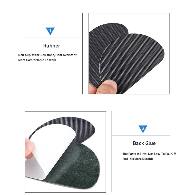 Insole Wear-Resistant Tendon Rubber Sole Non-Slip Sticker Forefoot Anti-Skid Pad skid suola anti-Antiscivolo pad unisex