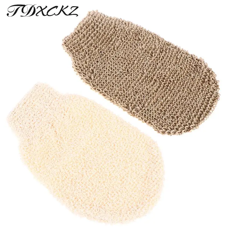 2Pcs Peeling Luvas Esfoliantes Chuveiro Corpo Escova Dedos Toalha de Banho Peeling Mitt Body Scrub Luvas Banho Spa Espuma Chuveiro