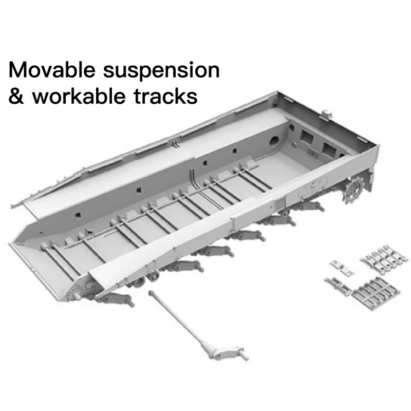 Randmodel assembleren tankmodelkit BT-031 Leopard 2A6 hoofdgevechtstank Oekraïense versie wordt geleverd met metalen loop 1/35