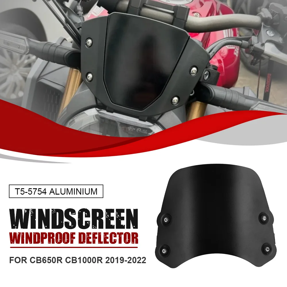 

FOR HONDA CB1000R Neo Sports Cafe 2018-2023 Motorcycle Front Windshield Fairing Windscreen Deflector Accessories Aluminum CB650R