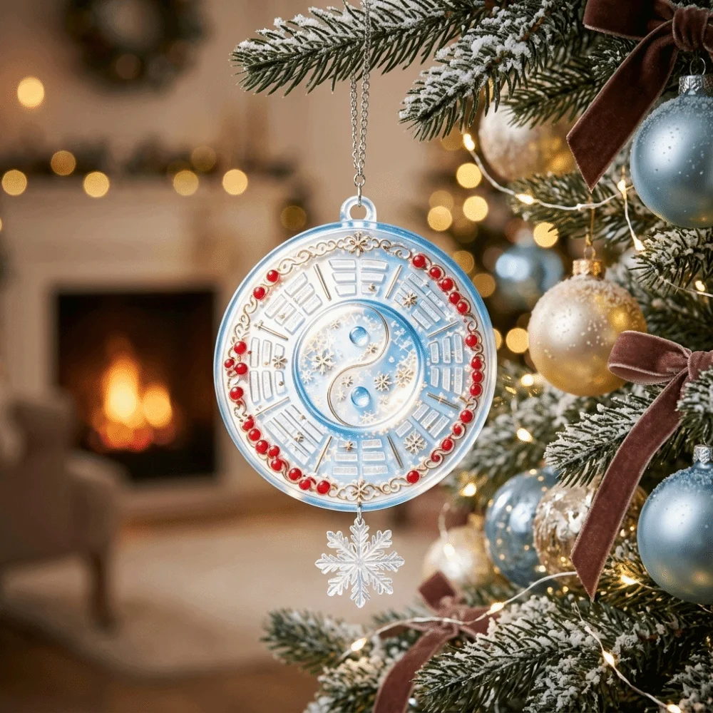 Lightweight Christmas Hanging Ornaments Smooth Edges Exquisite Appearance Holiday Pendant Supplies Shiny Acrylic