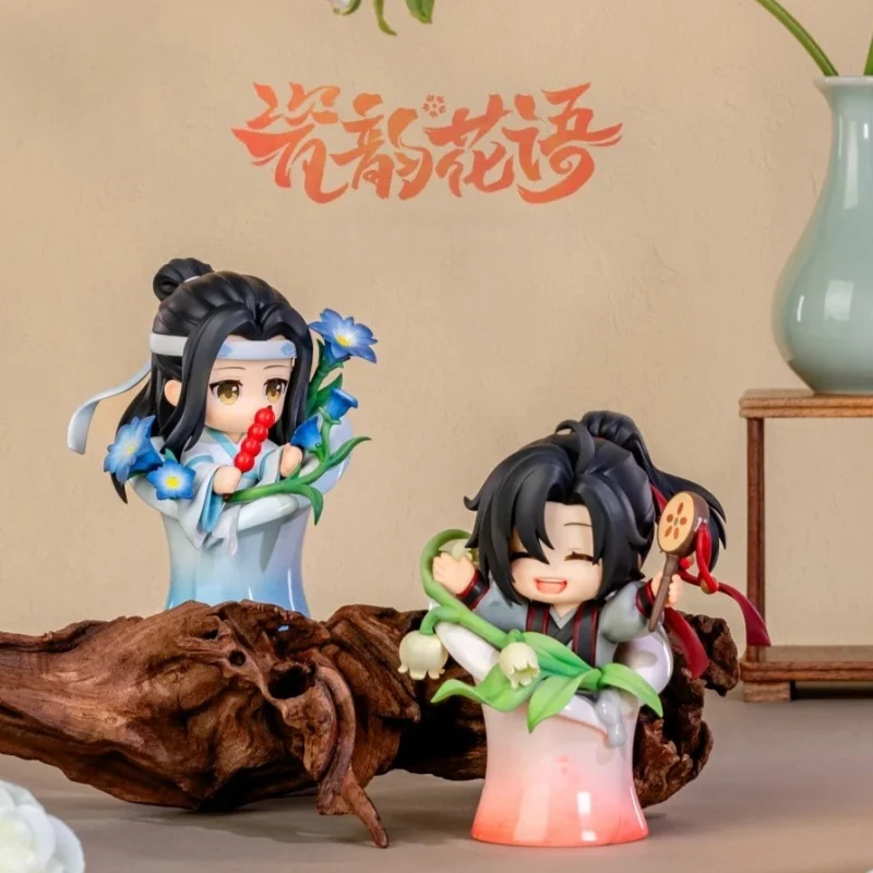 

In Stock Original Grandmaster Of Demonic Cultivation Porcelain Charm Flower Shadow Series Trendy Blind Box Decorat Surprise Gift