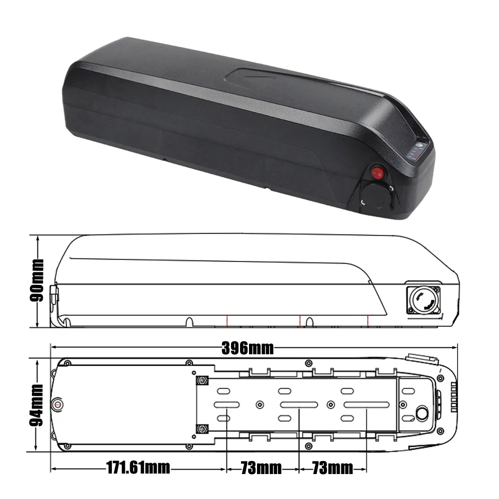 Removable Shark Down Tube 36V 10.4Ah 13Ah 36V 15Ah 17.5Ah Lithium-ion Battery Pack for 250W HITWAY BK27 Electric Bike