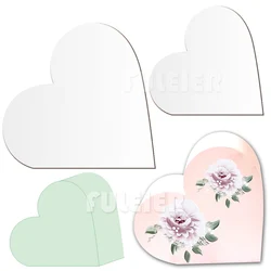 Heart Shape Acrylic Cake Disks Transparent Valentine's Day DIY Art Blank Board Cake Tool Tray Stand Cake Topper Decoration Tool