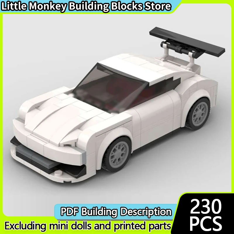

Speed Racing Car Model MOC Building Bricks White GT Sports Car Modular Technology Children Holiday Gifts Assemble Toys Suit