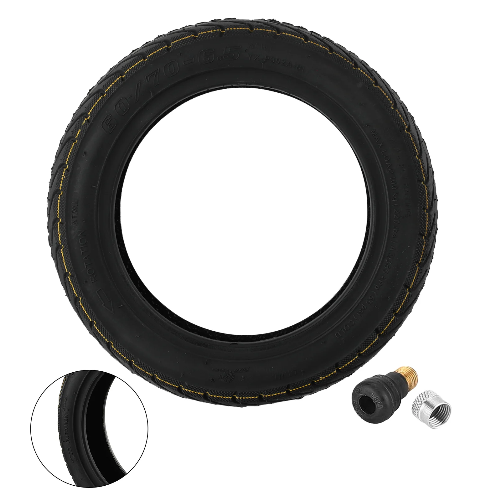 10 Inch 60706 5 Tubeless Tire Compatible with For Ninebot Max G30/G30E/G30LP Electric Scooter for Optimal Performance