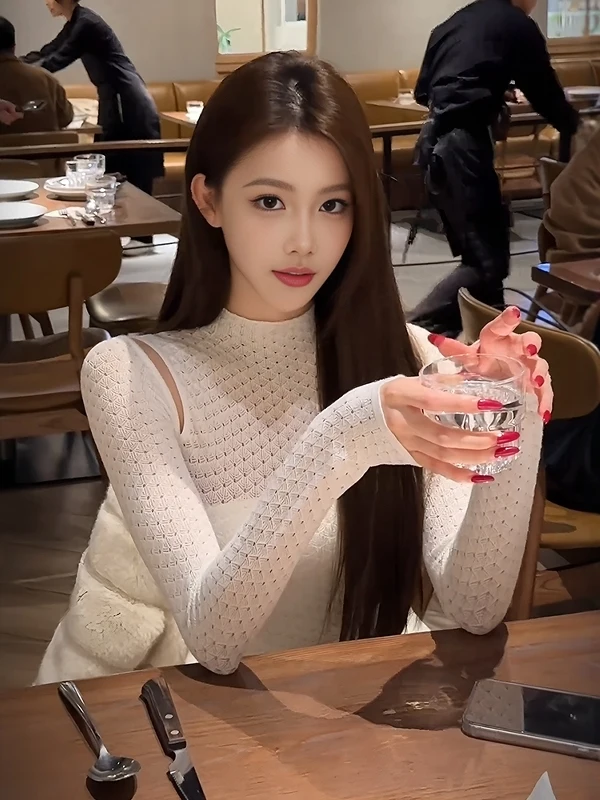 

Pure Desire женский трикотажный ор Dr с вырезами на плечах Бато Ne Slim Fit с запахом тела сексуальный зимний новый Sle Long Sve