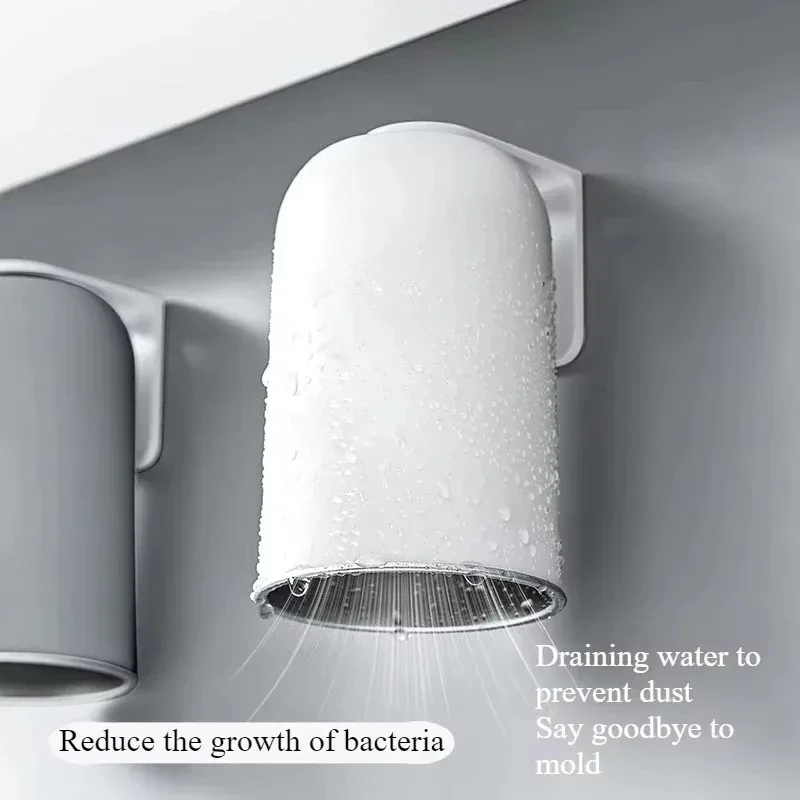 Magnetic Mouthwash Cup 304 Stainless Steel Tooth Brushing Cups Wall Mounted No Punching Household Water Cup Large Capacity양치컵
