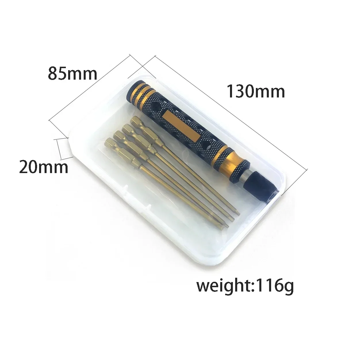Hexagon Schroevendraaier 1.5 2.0 2.5 3.0mm Quick Change Inbussleutel Inbussleutel Tool voor RC Auto Crawler SCX10 Boot Model
