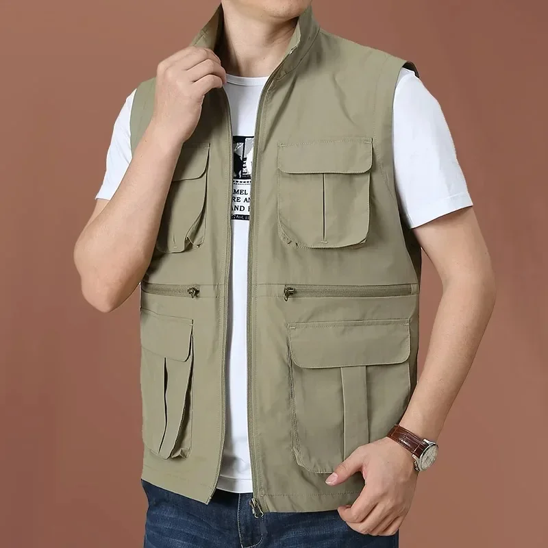 

Vests Embroidered Vest Waterproof Leather Sleeveless for Men Clothes Jacket MAN Denim Windbreaker Men's Clothing Free Shipping