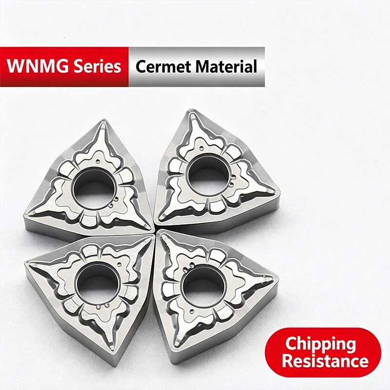 CNC-Wendeschneidplatten WNMG080404‑TS WNMG080404‑TS, Cermet, verschleißfeste, scharfe Wendeschneidplatten für Dreharbeiten mit großem Außendurchmesser zur Stahlbearbeitung – Detail 4
