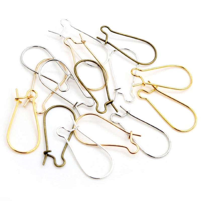100 sztuk/partia 11x2 4mm/16x3 8mm/9x18mm posrebrzane/rod/złoty kolor kolczyk haki kolczyk Ear przewody ustalenia DIY two...