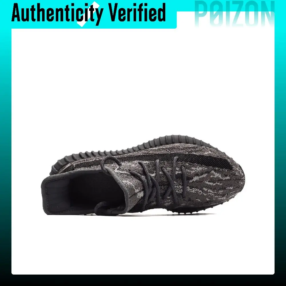 Adidas Originals Yeezy Boost 350 V2 'Dark Salt' Synthetic Leather Trendy Low top Casual Shoes Unisex Black ID4811 view 5