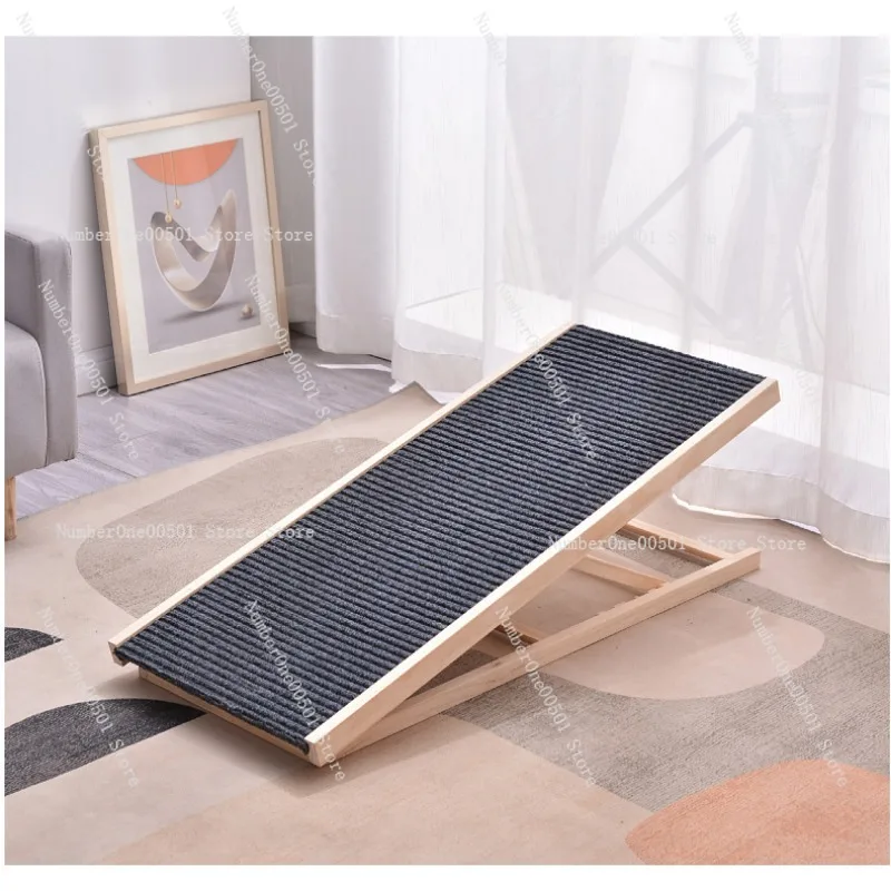 Wooden Pet Steps Ramp for Bed Adjustable Folding Pet Stairs for Small Dogs Cats Senior Pets Non Slip Surface