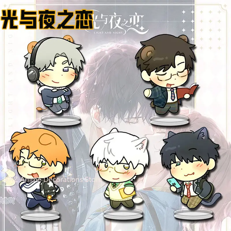 

Q версия Аниме Свет и Ночь Осборн Эван Сариэль Чарли Акриловая фигурка Стенд Модель Настольный декор Коллекция фанатов Diy Реквизит Подарок