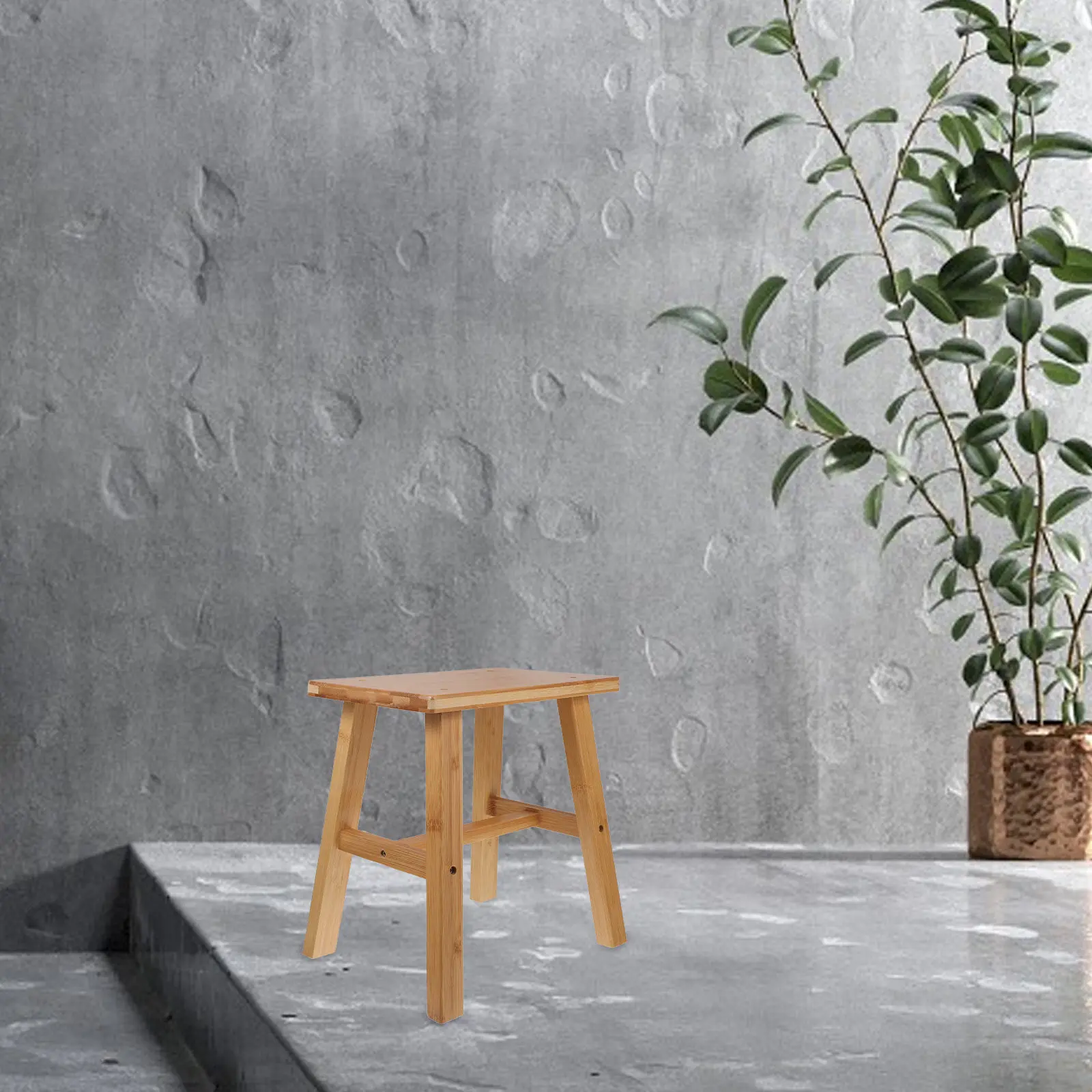 木製ステップスツール-軽量ポータブル小型木製スツール-靴交換用-子供-大人-シャワーベンチ-フラワー