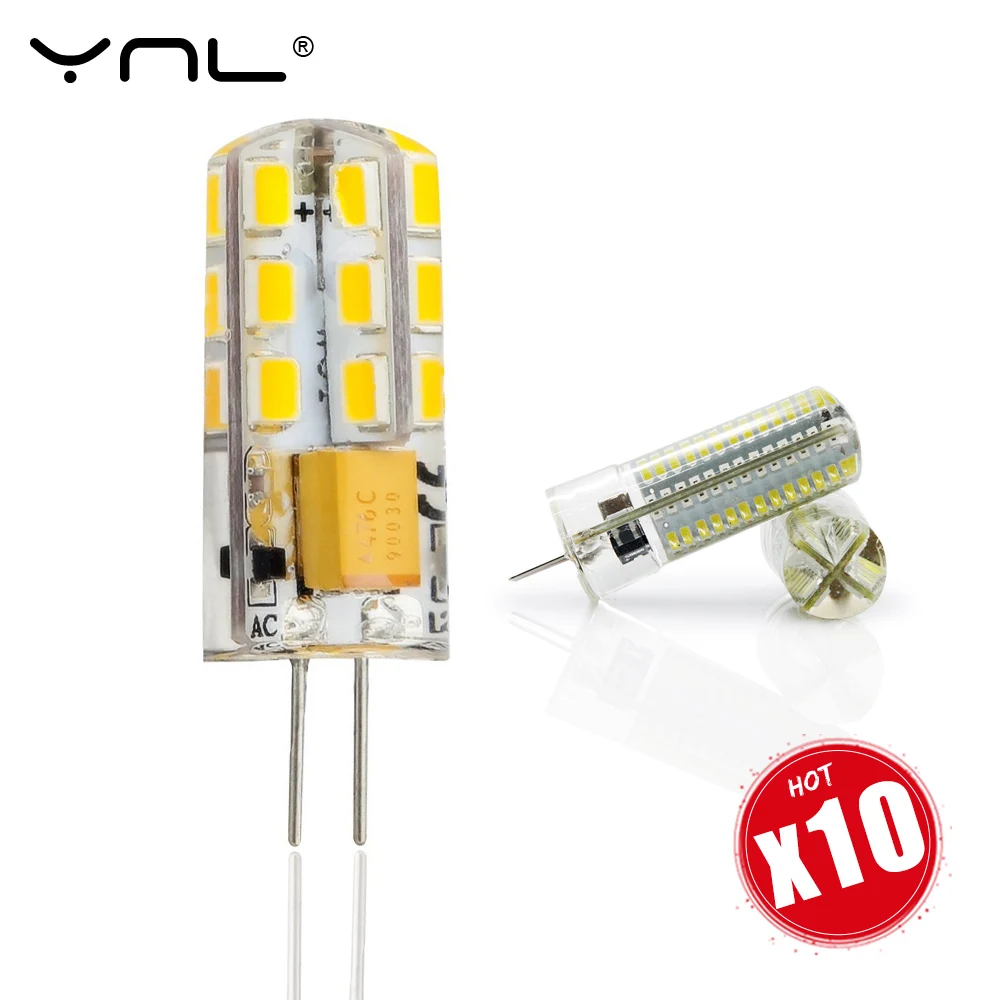 

10Pcs G4 Led Bulb 2W 3W 5W 9W 10W 12W 15W AC/DC12V/AC220V 3014SMD Silicone Lamp Warm White/White l 360 Degree Angle LED Light