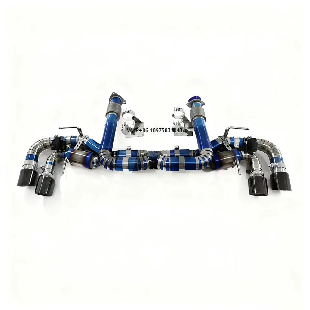 

GDR Titanium Straight Pipe Catback Exhaust for C8 Super Sport X-Pipe Performance Racing System with Valves