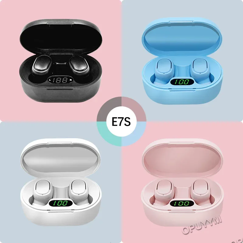 

E7S TWS Fone Bluetooth Earphones Wireless Headphones Noise Cancelling Earbuds with Mic Wireless Bluetooth Headset PK E6 A6 Y50