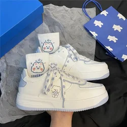 White Platform Sneakers for Women Spring Autumn New Designer Sports Board Shoes Female Cartoon Casual Zapatos De Mujer