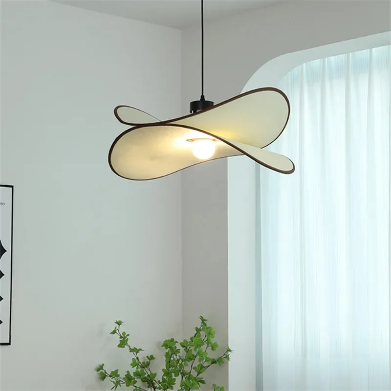 

French Design Medieval Vintage Pendant Lights LED E27 Potato Chip Fabric Art Decorative Hanging Lamp Living/ Dining Room Bedroom