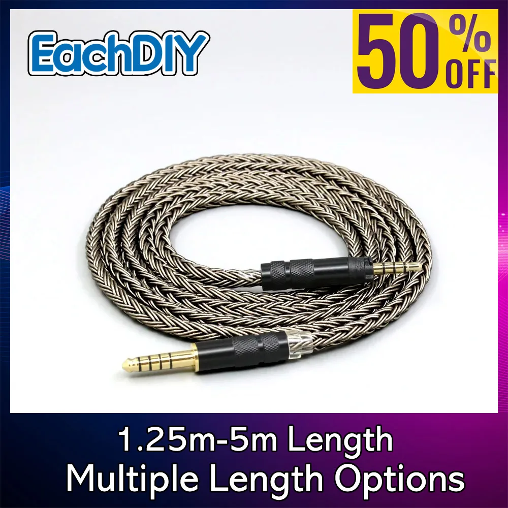 

Серый 16-жильный кабель для наушников с серебряным покрытием для накладных наушников Rode NTH-100 NTH-100m 8835