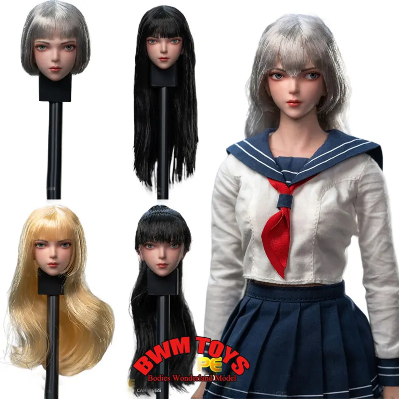 

В наличии, масштаб 1/6, женский солдат Kui, скульптура головы девушки с подвижными глазами для 12 дюймов PH, кукла с белой кожей, тело EHTOYS EHTOYS004