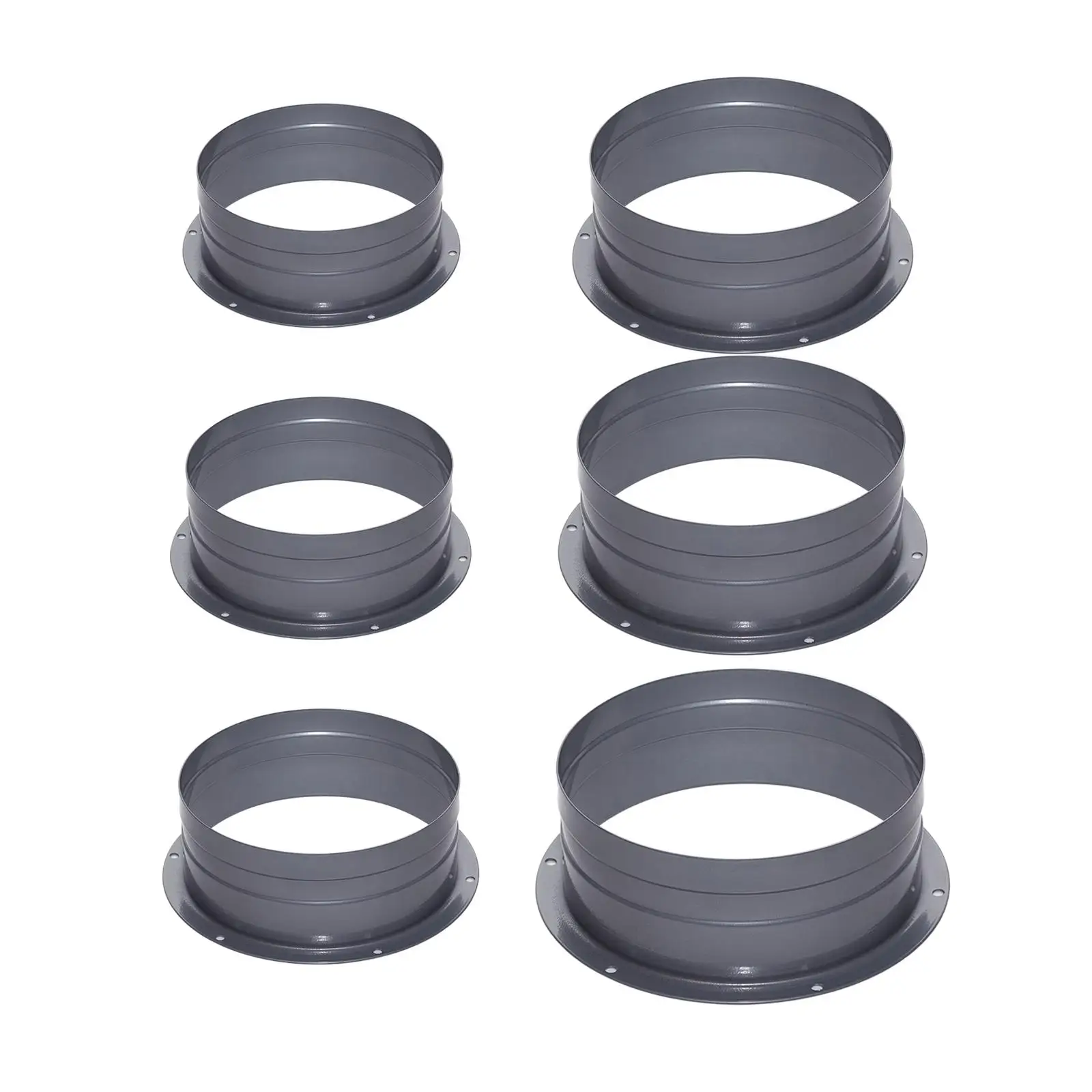 Duct Connector Flange Easy to Install Plate Bathroom Wall Vent Ventilation System Heating Straight Ventilation Pipe Connector