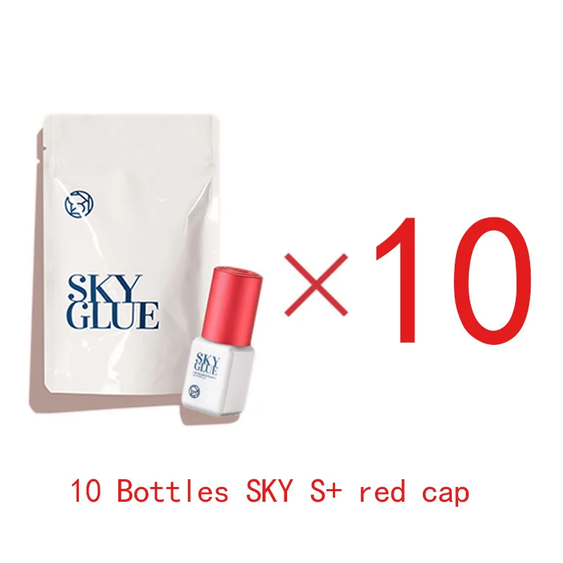 

10 бутылок SKY Red Cap Sky S+ Plus Клей для наращивания ресниц 5 мл Корейские принадлежности для наращивания накладных ресниц Инструменты для макияжа Частная марка