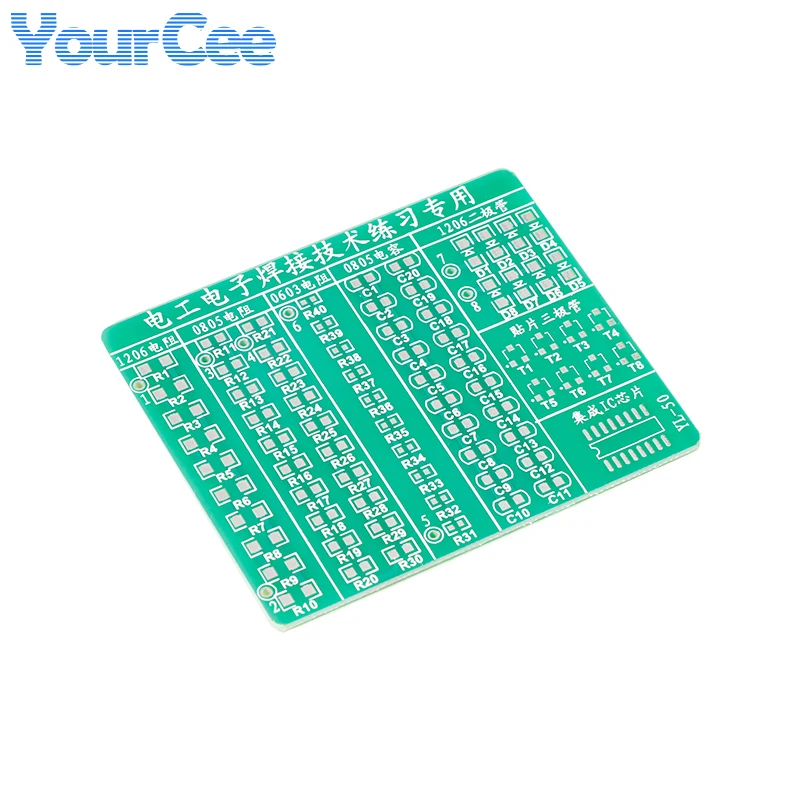 SMT SMD Component Welding Practice Board 65*53mm Soldering DIY Kit Electronic