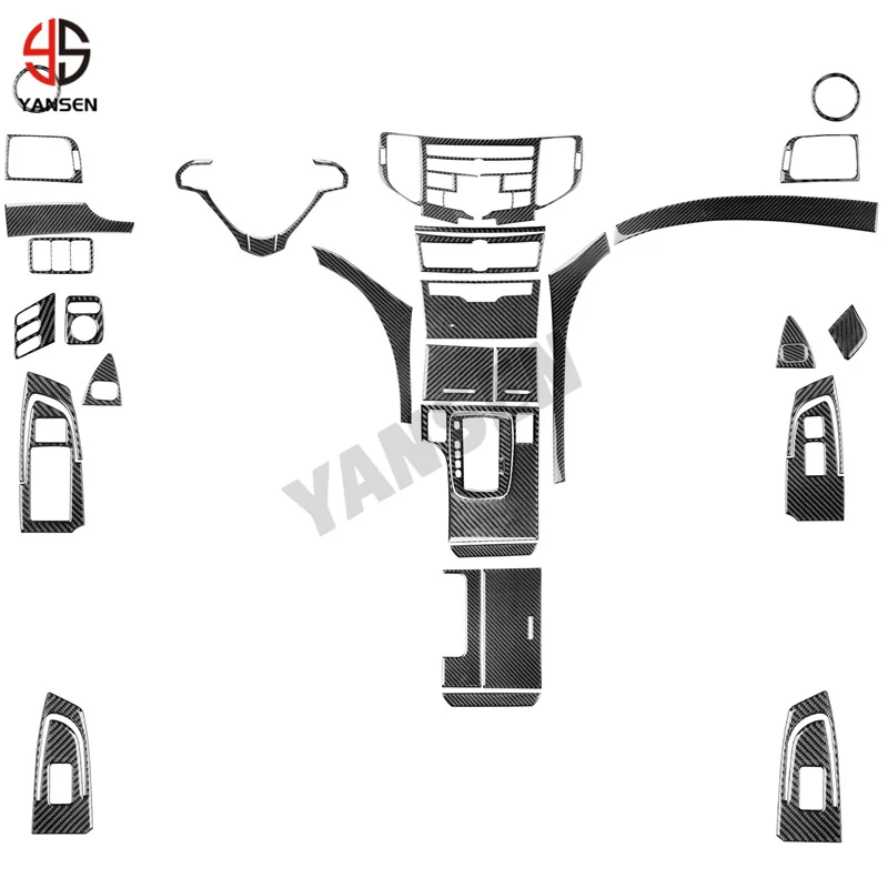 

Car Gearshift Air Conditioning CD Panel Door Armrest Cover Trim Car Accessories Carbon Fiber Car Sticker For Acura TSX 2009-2014