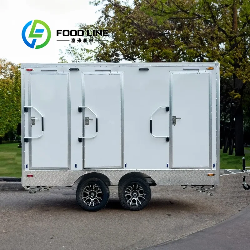 Factory Price Portable Bathroom Mobile Toilet and Shower Luxury Portable Restrooms Dixi With Wc Bathroom Trailer for Wholesale