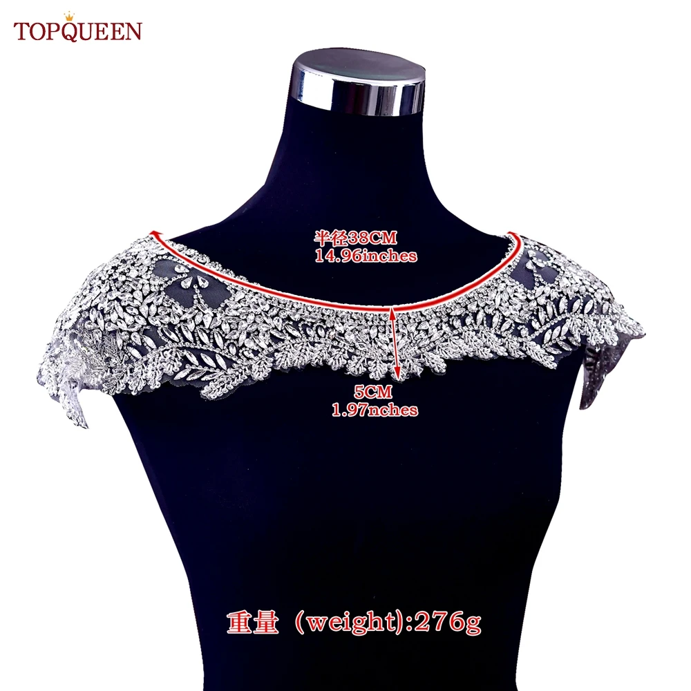 TOPQUEEN SG37 Wedding Bride Deluxe Rhinestone Accessories Elegant women\'s Shawl for Show Party